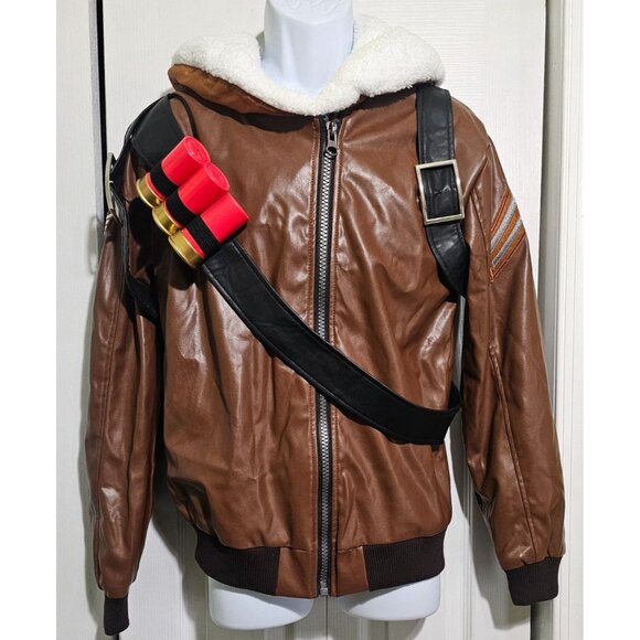 Fortnite Raptor Adult Costume Jacket Belt Gloves Headset Belt Sprit Halloween - Picture 5 of 9